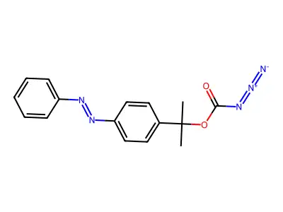 2-(4-phenyldiazenylphenyl)propan-2-yl N-diazocarbamate structure