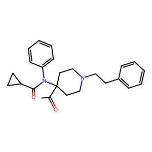 Cyclopropanecarboxamide, N-(4-acetyl-1-(2-phenylethyl)-4-piperidinyl)-N-phenyl- structure