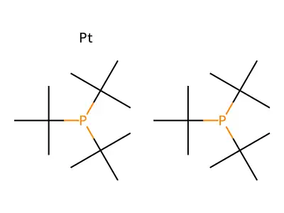Platinum;bis(tritert-butylphosphane) structure