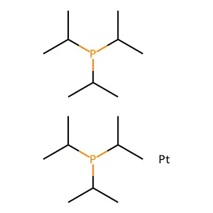 Bis(triisopropylphosphine)platinum structure