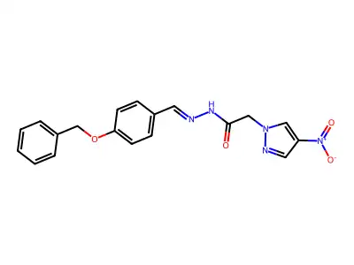2-(4-nitropyrazol-1-yl)-N-[(4-phenylmethoxyphenyl)methylideneamino]acetamide structure