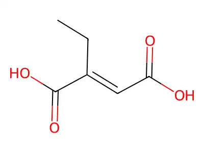 2-乙基丁-2-烯二酸 structure