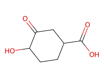 4-Hydroxy-3-oxocyclohexane-1-carboxylic acid structure