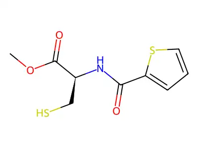 L-Cysteine, N-(2-thienylcarbonyl)-, methyl ester structure