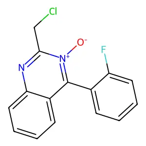 2-(Chloromethyl)-4-(2-fluorophenyl)-3lambda(5)-quinazolin-3-ol structure