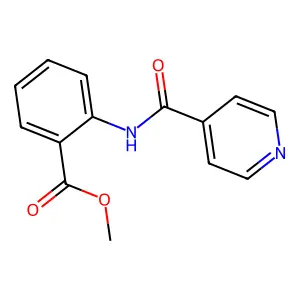 Methyl 2-(isonicotinoylamino)benzenecarboxylate structure