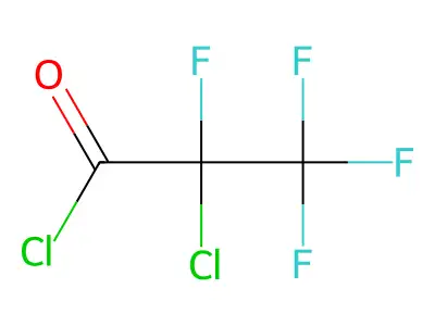2-Chloro-2,3,3,3-tetrafluoropropanoyl chloride structure