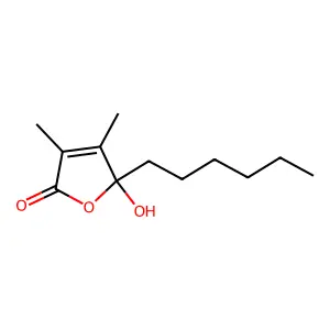 5-Hexyl-5-hydroxy-3,4-dimethylfuran-2(5H)-one structure
