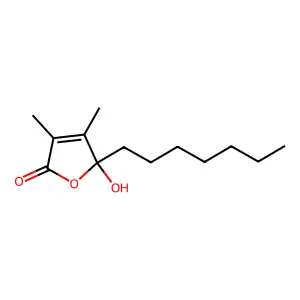 5-Heptyl-5-hydroxy-3,4-dimethylfuran-2(5H)-one structure