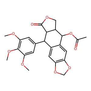4-O-Epipodophyllotoxinyl acetate structure