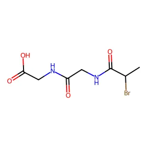 2-[[2-(2-Bromopropanoylamino)acetyl]amino]acetic acid structure