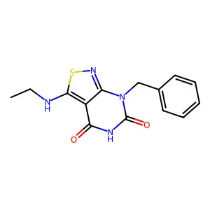 7-Benzyl-3-(ethylamino)-[1,2]thiazolo[3,4-d]pyrimidine-4,6-dione structure