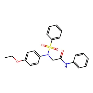 2-[N-(benzenesulfonyl)-4-ethoxyanilino]-N-phenylacetamide structure