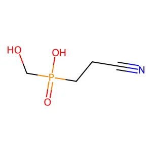 (2-Cyanoethyl)(hydroxymethyl)phosphinic acid structure