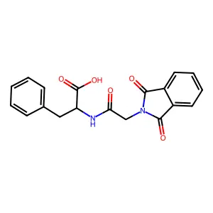 N-[(1,3-Dioxo-1,3-dihydro-2H-isoindol-2-yl)acetyl]phenylalanine structure