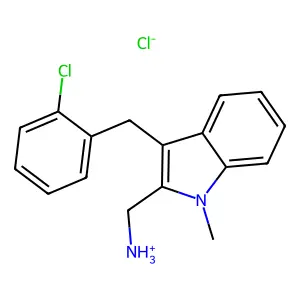 1H-Indole-2-methanamine, 3-((2-chlorophenyl)methyl)-1-methyl-, monohydrochloride structure