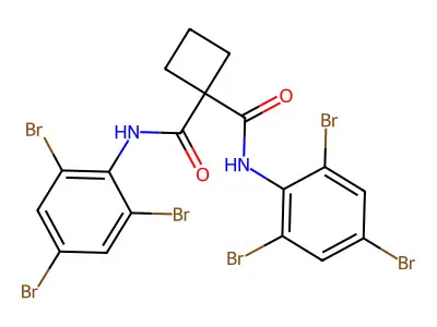 1,1-Cyclobutanedicarboxamide, N,N'-bis(2,4,6-tribromophenyl)- structure