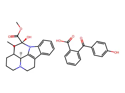 Vincamine 2-(p-hydroxybenzoyl)benzoate structure