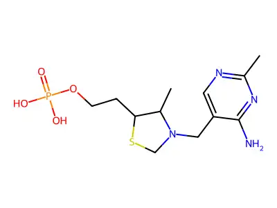 Tetrahydrothiamin monophosphate structure