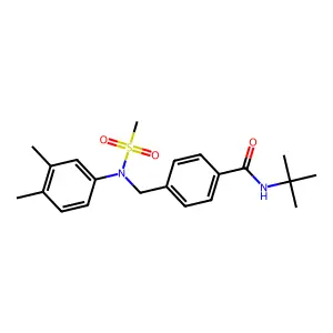 N-tert-Butyl-4-{[(3,4-dimethylphenyl)(methanesulfonyl)amino]methyl}benzamide structure