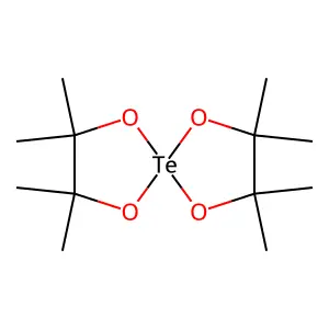 2,2,3,3,7,7,8,8-Octamethyl-1,4,6,9-tetraoxa-5-tellura-spiro[4.4]nonan structure