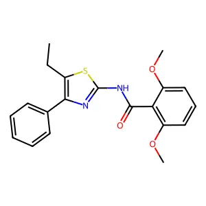 N-(5-ethyl-4-phenyl-1,3-thiazol-2-yl)-2,6-dimethoxybenzamide structure