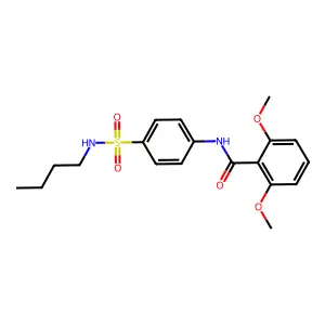 N-[4-(butylsulfamoyl)phenyl]-2,6-dimethoxybenzamide structure