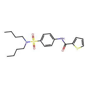 N-[4-(dibutylsulfamoyl)phenyl]thiophene-2-carboxamide structure