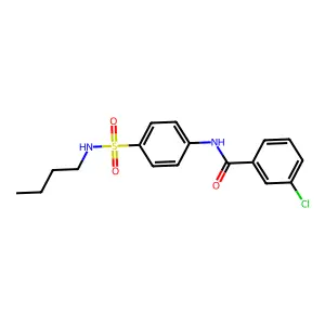 N-[4-(butylsulfamoyl)phenyl]-3-chlorobenzamide structure