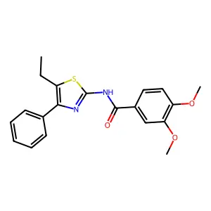 N-(5-ethyl-4-phenyl-1,3-thiazol-2-yl)-3,4-dimethoxybenzamide structure