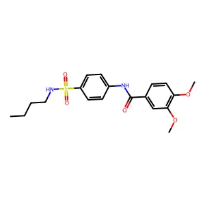 N-[4-(butylsulfamoyl)phenyl]-3,4-dimethoxybenzamide structure