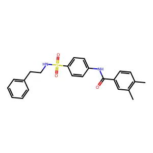 3,4-dimethyl-N-{4-[(2-phenylethyl)sulfamoyl]phenyl}benzamide structure