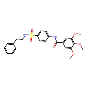 3,4,5-trimethoxy-N-{4-[(2-phenylethyl)sulfamoyl]phenyl}benzamide structure