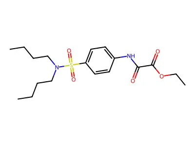 Ethyl {[4-(dibutylsulfamoyl)phenyl]carbamoyl}formate structure