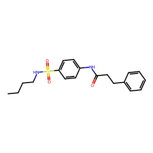 N-[4-(butylsulfamoyl)phenyl]-3-phenylpropanamide structure