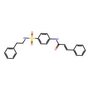(2E)-3-phenyl-N-{4-[(2-phenylethyl)sulfamoyl]phenyl}prop-2-enamide structure
