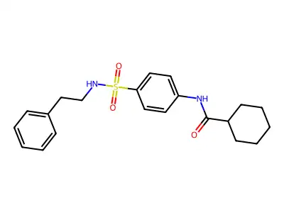 N-{4-[(2-phenylethyl)sulfamoyl]phenyl}cyclohexanecarboxamide structure