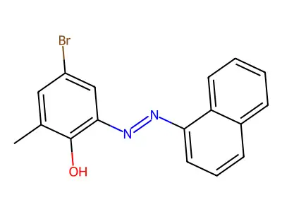 4-Bromo-2-methyl-6-(1-naphthyldiazenyl)phenol structure