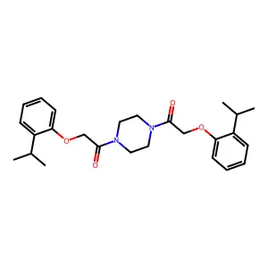 1,4-Bis[(2-isopropylphenoxy)acetyl]piperazine structure