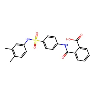 2-({4-[(3,4-Dimethylphenyl)sulfamoyl]phenyl}carbamoyl)benzoic acid structure