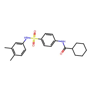 N-[4-[(3,4-dimethylphenyl)sulfamoyl]phenyl]cyclohexanecarboxamide structure
