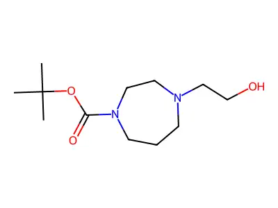 Tert-butyl 4-(2-hydroxyethyl)-1,4-diazepane-1-carboxylate structure