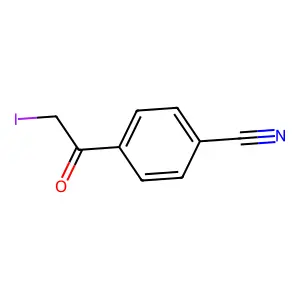 Benzonitrile, 4-(iodoacetyl)- structure