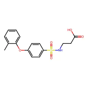 3-((4-(o-Tolyloxy)phenyl)sulfonamido)propanoic acid structure