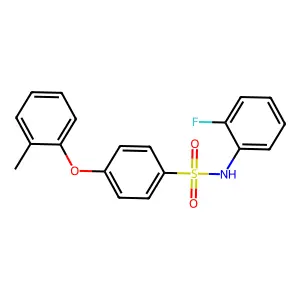 N-(2-fluorophenyl)-4-(2-methylphenoxy)benzenesulfonamide structure
