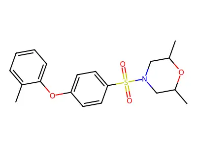 2,6-Dimethyl-4-((4-(o-tolyloxy)phenyl)sulfonyl)morpholine structure