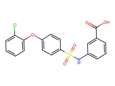 3-((4-(2-Chlorophenoxy)phenyl)sulfonamido)benzoic acid structure