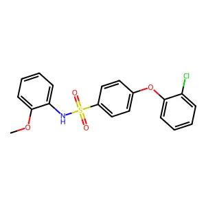 4-(2-chlorophenoxy)-N-(2-methoxyphenyl)benzenesulfonamide structure