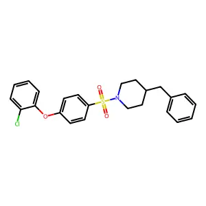4-Benzyl-1-[4-(2-chlorophenoxy)benzenesulfonyl]piperidine structure
