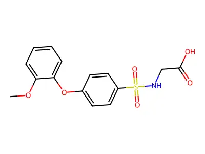 ((4-(2-Methoxyphenoxy)phenyl)sulfonyl)glycine structure